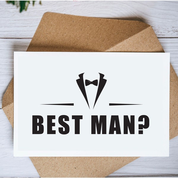 4x6” Best Man Proposal Card - Will You Be My Best Man - Will You Be My Groomsman - Groomsmen Proposal Idea - Groomsmen Wedding Card