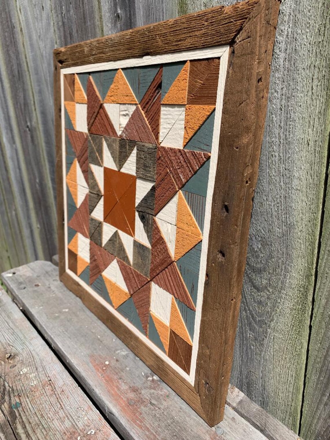 Early Riser quilt block recycled barn wood upcycle wood Etsy