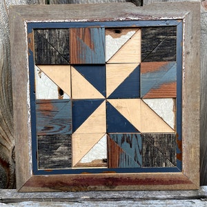 Star of the West quilt block, recycled barn wood, upcycle wood, historic boards, rustic, reclaimed pallet wood, primitive handmade wall art