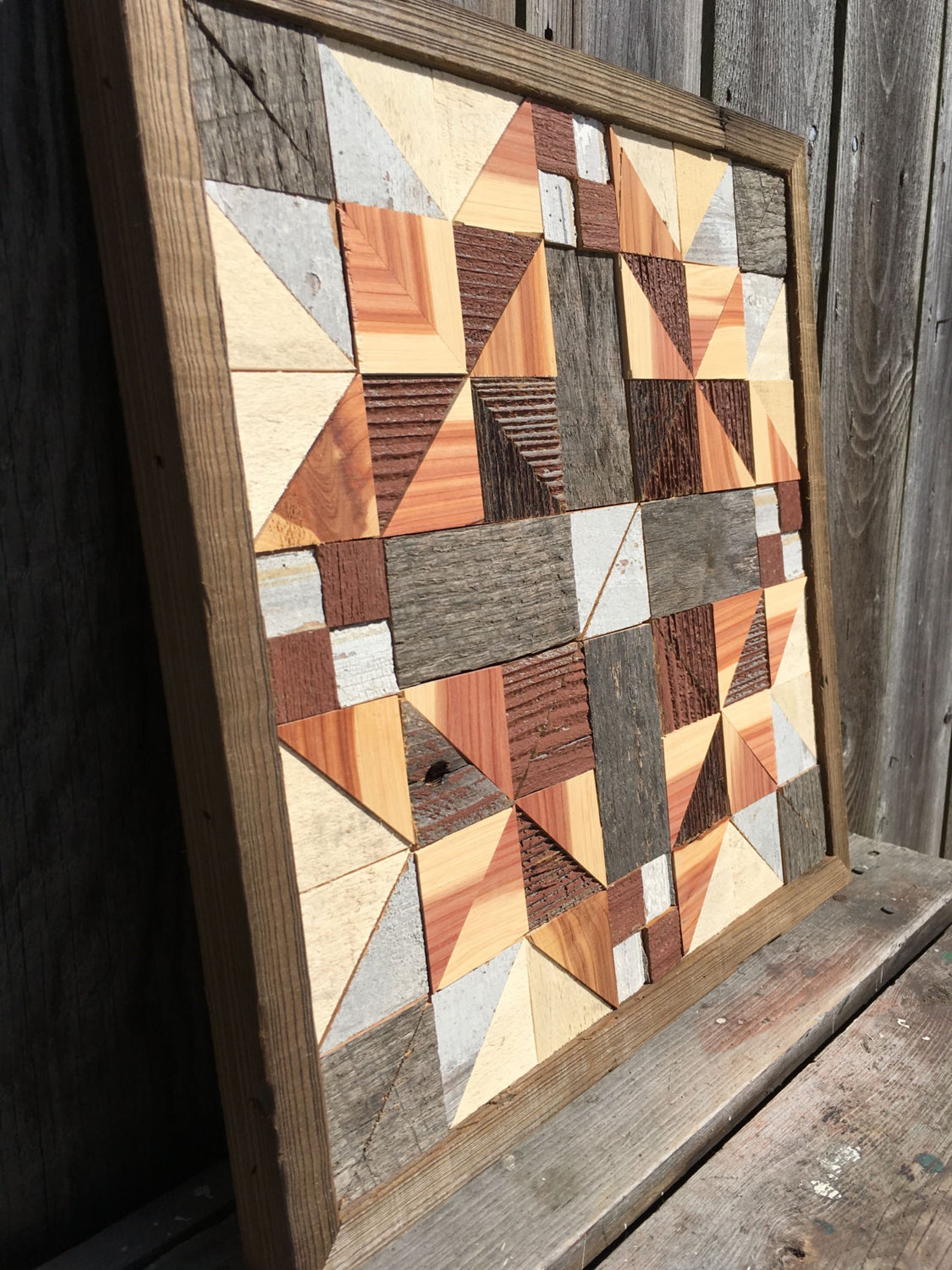 Cross quilt block recycled barn wood upcycle wood historic Etsy