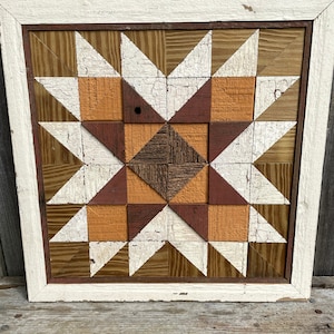Variable star plus quilt block, recycled barn wood, upcycle wood, historic boards, reclaimed pallet wood, handmade wall art, ash