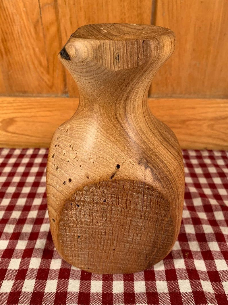Hand turned barn wood weed pot twig vase handmade wood Etsy