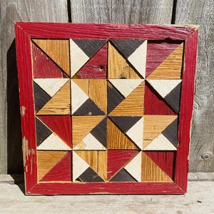 Spinning Star quilt block, recycled barn wood, upcycle wood, historic boards, rustic, reclaimed pallet wood, primitive handmade wall art