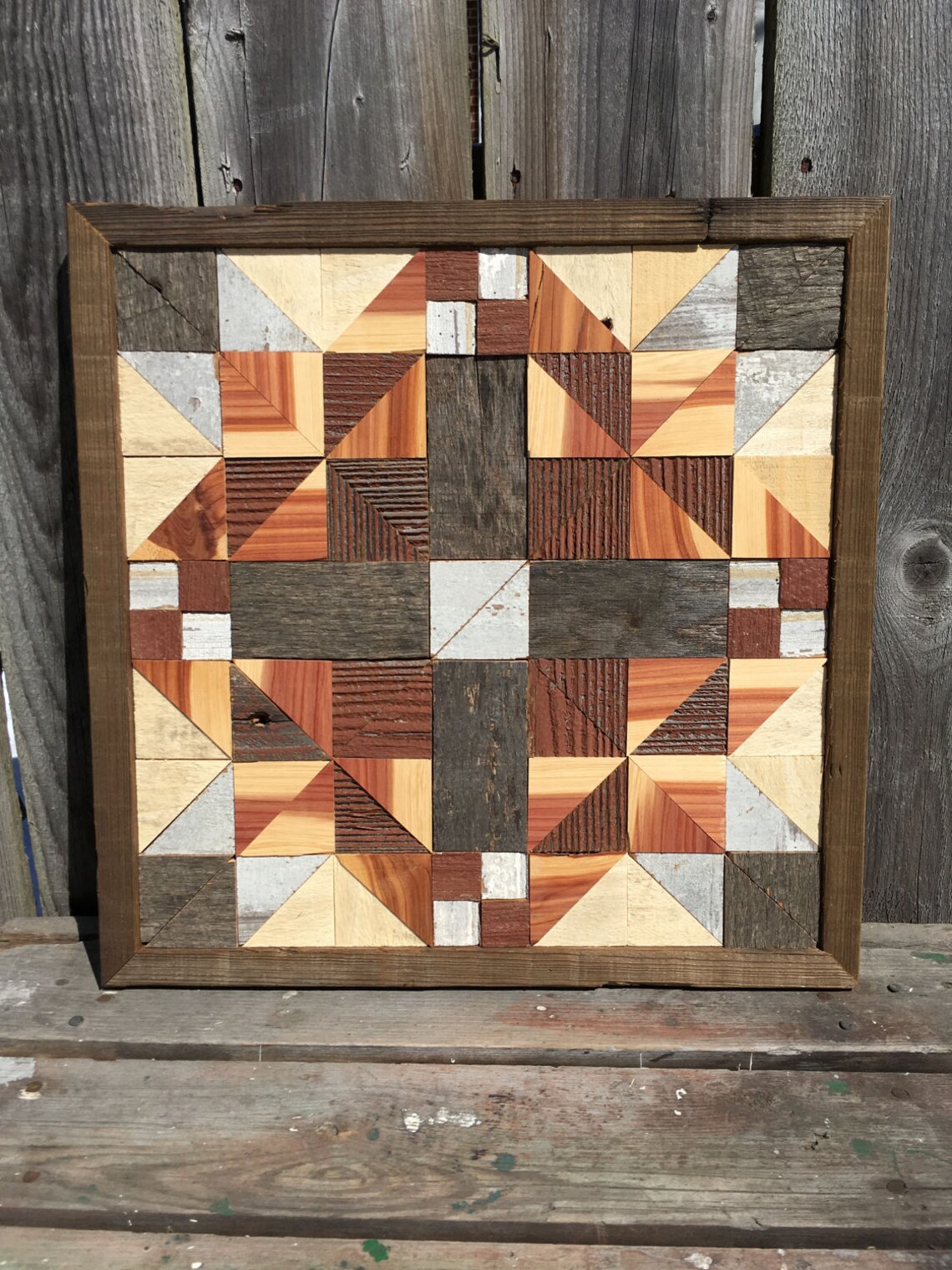 Cross quilt block recycled barn wood upcycle wood historic Etsy