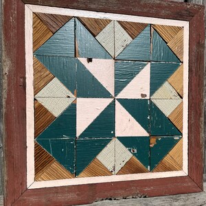 Pinwheel Star quilt block, recycled barn wood, upcycle wood, historic boards, rustic, reclaimed pallet wood, primitive handmade wall art