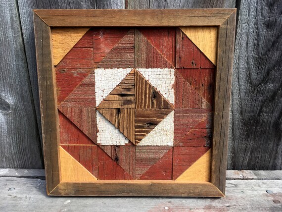 Mosaic Quilt Block Recycled Barn Wood Upcycle Wood Historic Etsy