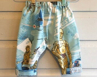 3-6 Month Vintage Star Wars fabric baby jogger pants