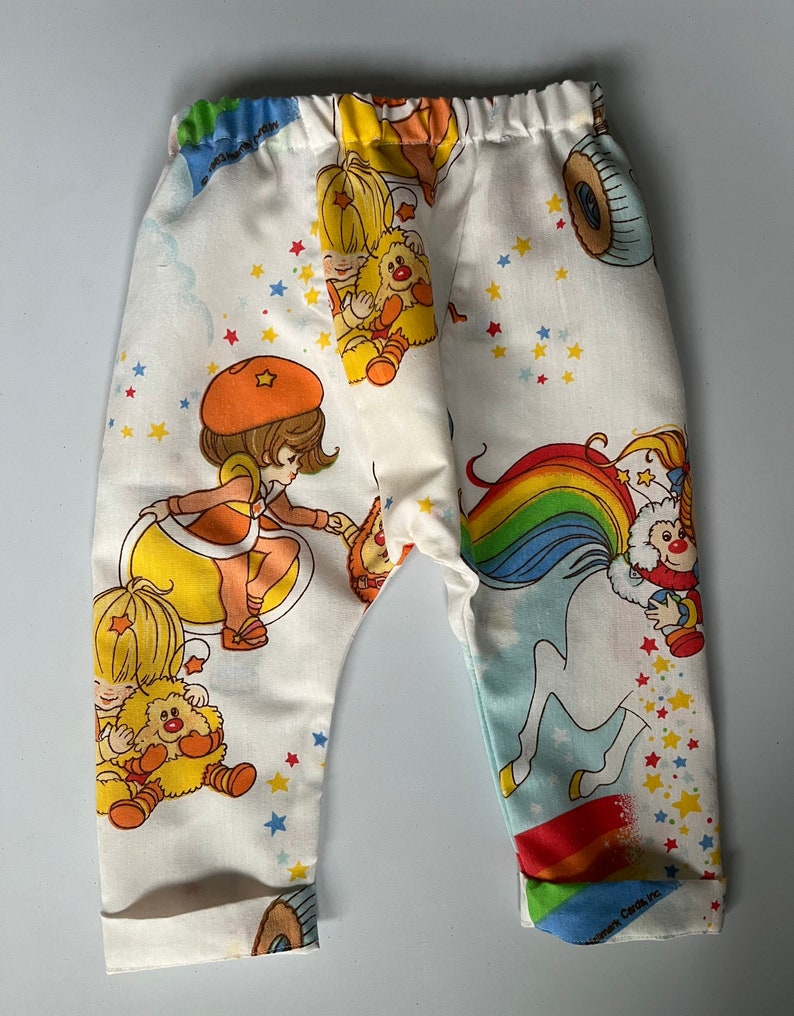 18-24 Month Vintage Rainbow Brite fabric 1983 baby jogger pants image 3