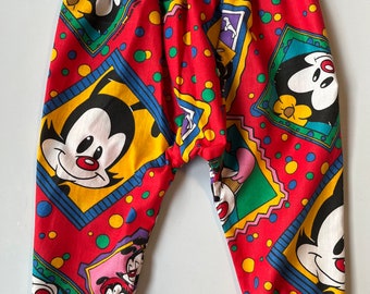 12-18 Month 1990’s Vintage Animaniacs fabric baby jogger pants