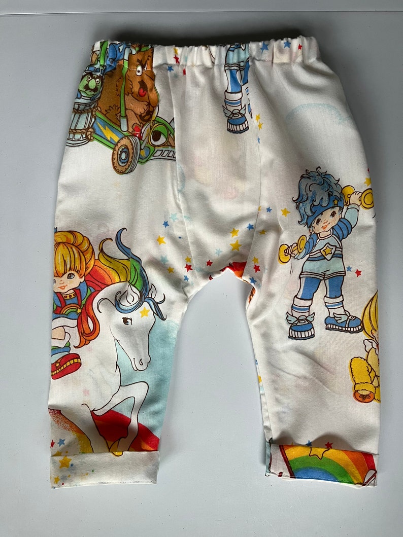 18-24 Month Vintage Rainbow Brite fabric 1983 baby jogger pants image 4