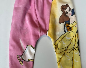 12-18 Month Vintage Beauty and the Beast fabric baby jogger pants