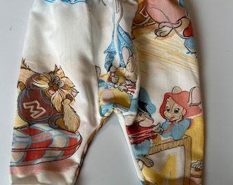 6-12 Month 1986 Vintage An American Tail fabric baby jogger pants