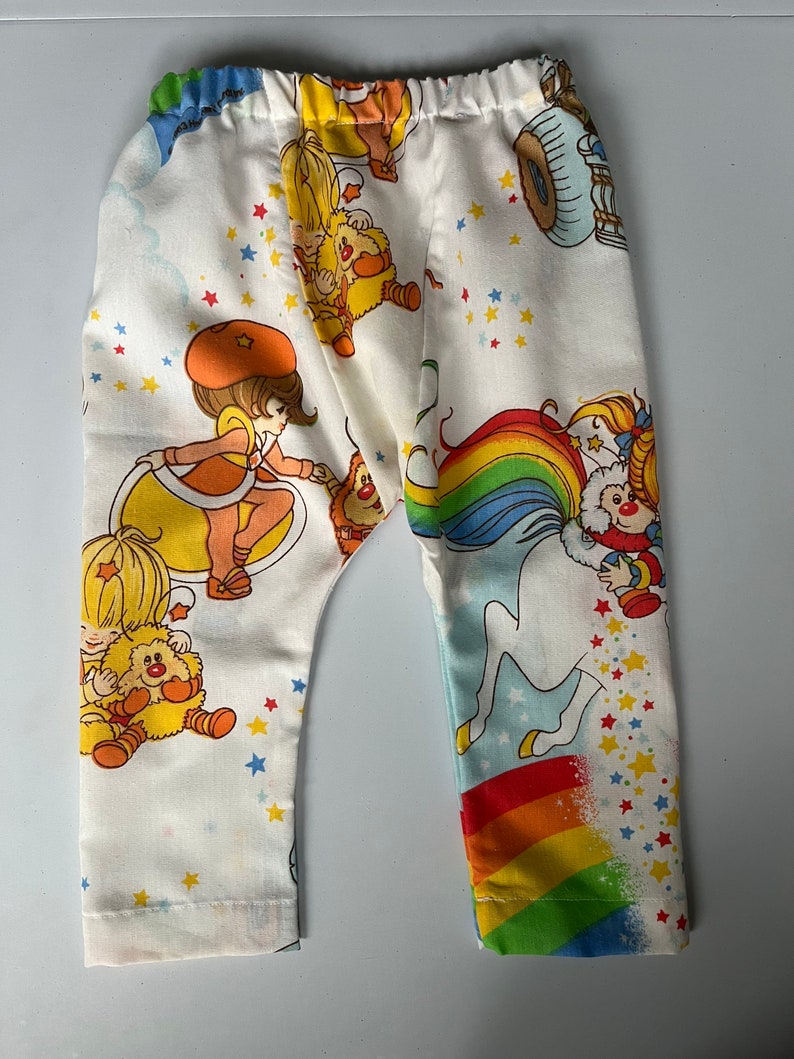 18-24 Month Vintage Rainbow Brite fabric 1983 baby jogger pants image 2