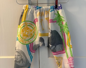 Pantalones deportivos de tela vintage para bebé de 12 a 18 meses (modelo 90210)
