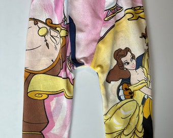 18-24 Month Vintage Beauty and the Beast fabric baby jogger pants