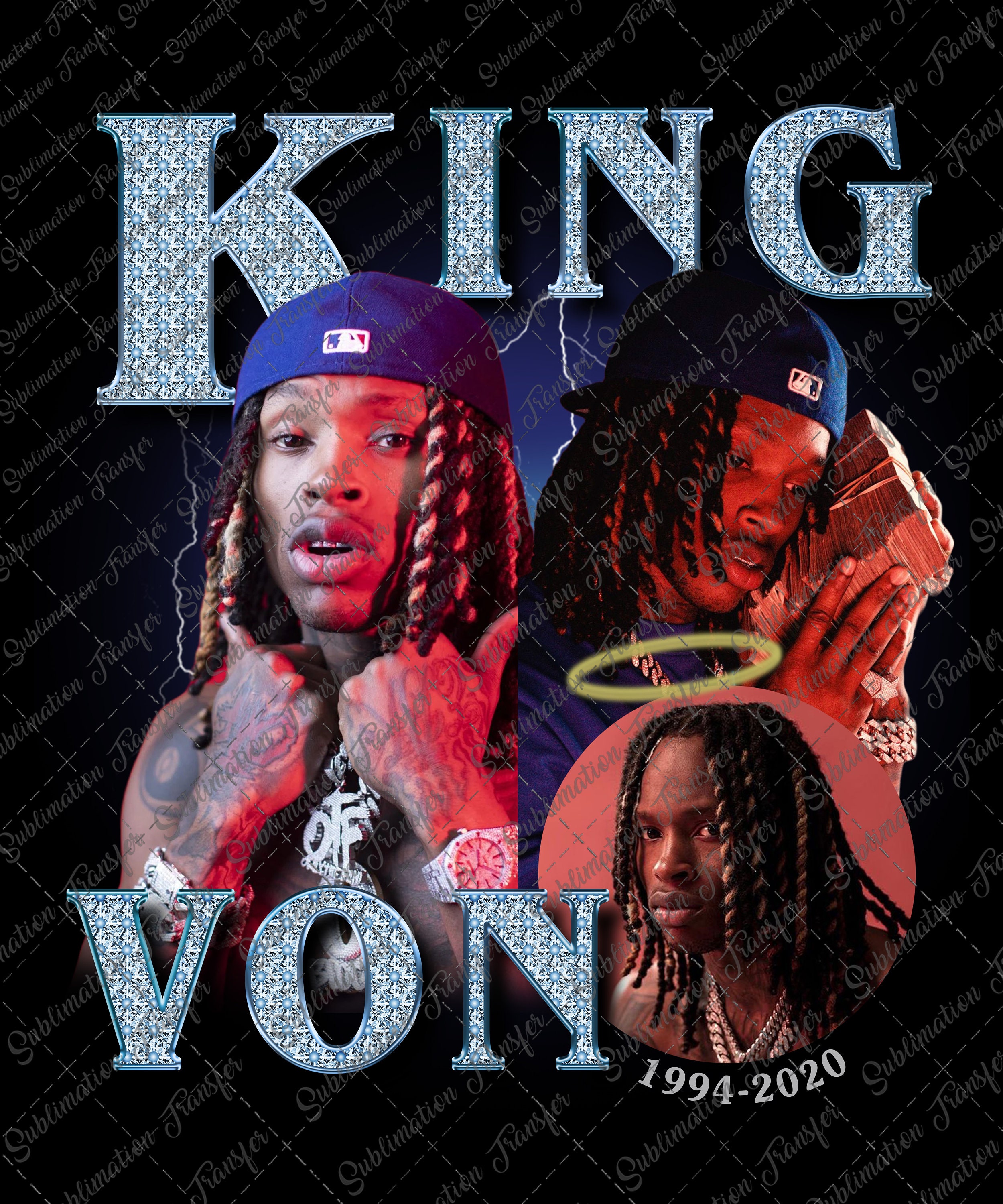 King Von Hip Hop Retro 90s Rapper Graphic Rap Tee ST9117
