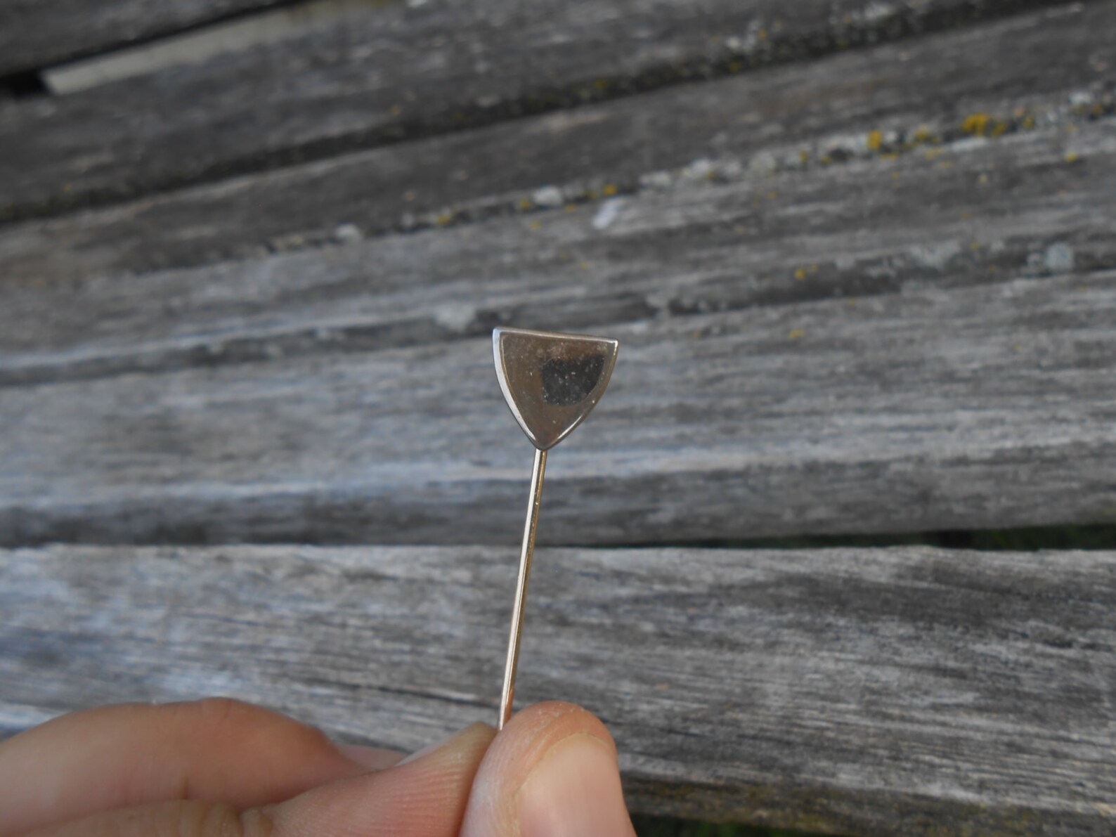 Triangle Gold Pin. Vintage 1970s. Straight Pin. Mom, Groomsmen Gift