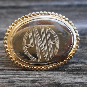 Vintage ENA Monogramm Krawattennadel. Geschenk für Papa, Bräutigam, Trauzeugen, Hochzeit, Jahrestag, Weihnachten, Geburtstag, Vatertag.