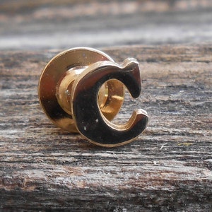 Vintage K Monogramm Krawattennadel. Geschenk für Papa, Bräutigam, Trauzeugen, Hochzeit, Jahrestag, Weihnachten, Geburtstag, Vatertag.