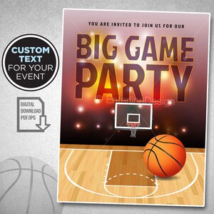 Basketball Tournament - Basketball Theme - Basketball Birthday Invitation – Basketball Party - Basketball Flyer – Invitation Custom Download