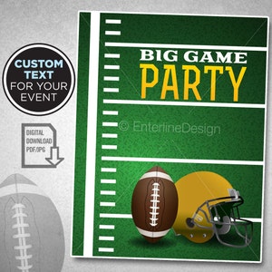 Super Bowl Party - Football Theme - Football Birthday Invitation – Football Party - Football Flyer – Superbowl Custom Digital Download