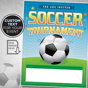 Soccer Tournament - Soccer Theme - Soccer Birthday Invitation – Soccer Party - Soccer Flyer – Invitation Custom Digital Download