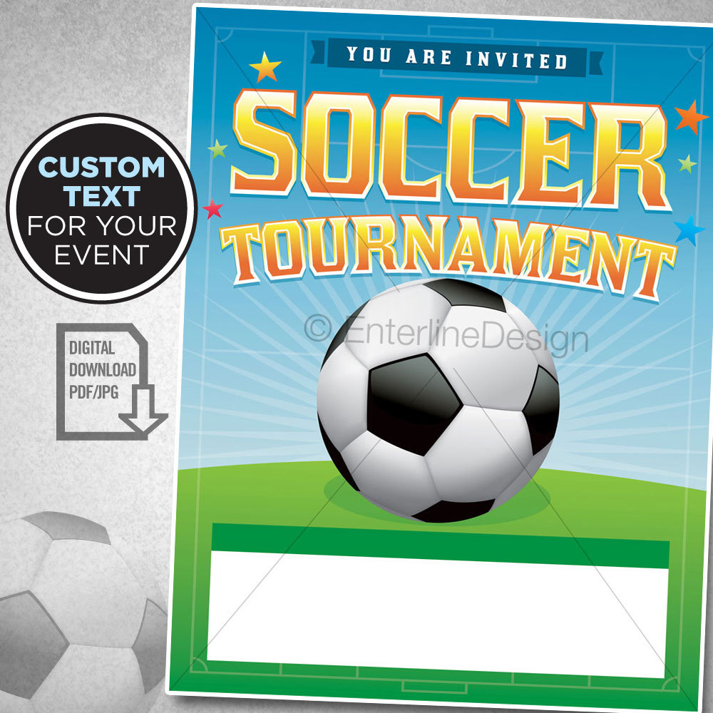 Soccer Tournament Soccer Theme Soccer Birthday Invitation - Etsy
