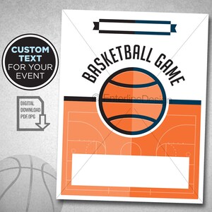 Basketball Tournament - Basketball Theme - Basketball Birthday Invitation – Basketball Party - Basketball Flyer – Invitation Custom Download