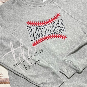 Custom Team Spirit School Spirit, baseball stitching, team name, softball mama,Sweatshirt, Unisex Sweatshirt Pullover