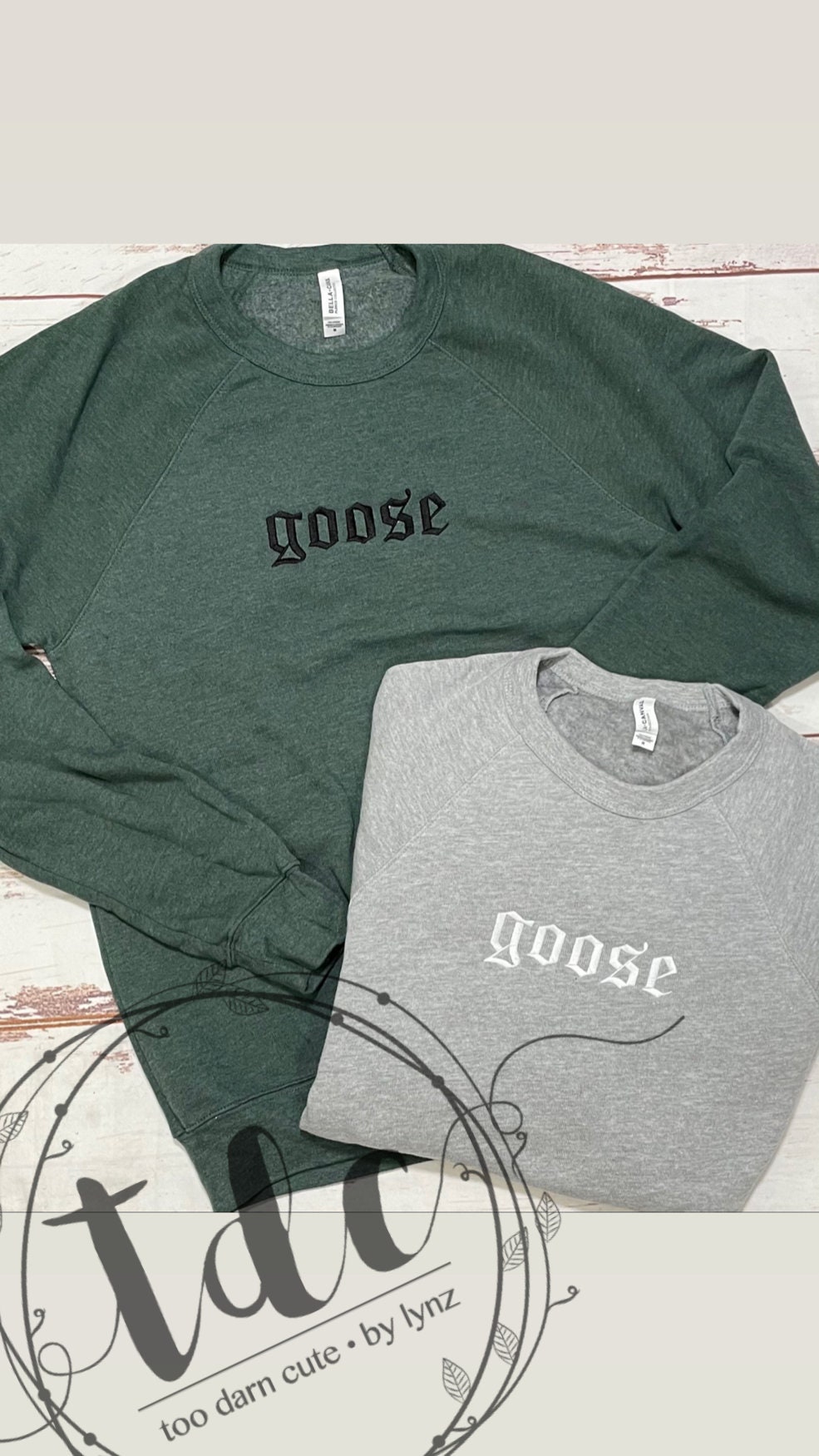 トップス Old English Logo Crew Sweat Old English Crewneck - Etsy