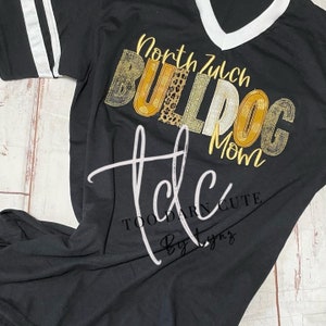 Custom Team Name Appliqué Tshirt, embroidery MOM, Mama, Choose your wording,  Game day Shirt, school spirit shirt