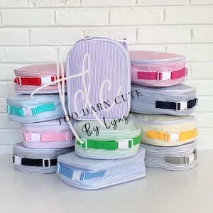 Monogram Seersucker Lunch Box
