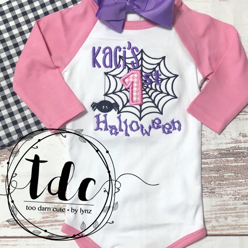 1st Halloween Onesie Applique Embroidery