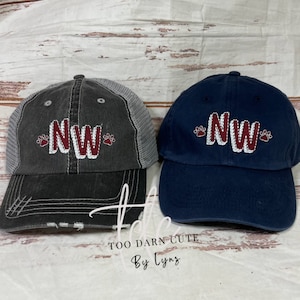 Shadow Block, Custom embroidered Trucker Hat, School spirit, Monogram, Machine Embroidery, customize and personalize for you.