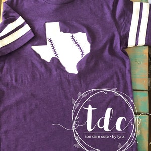 Texas Baseball Applique Tshirt