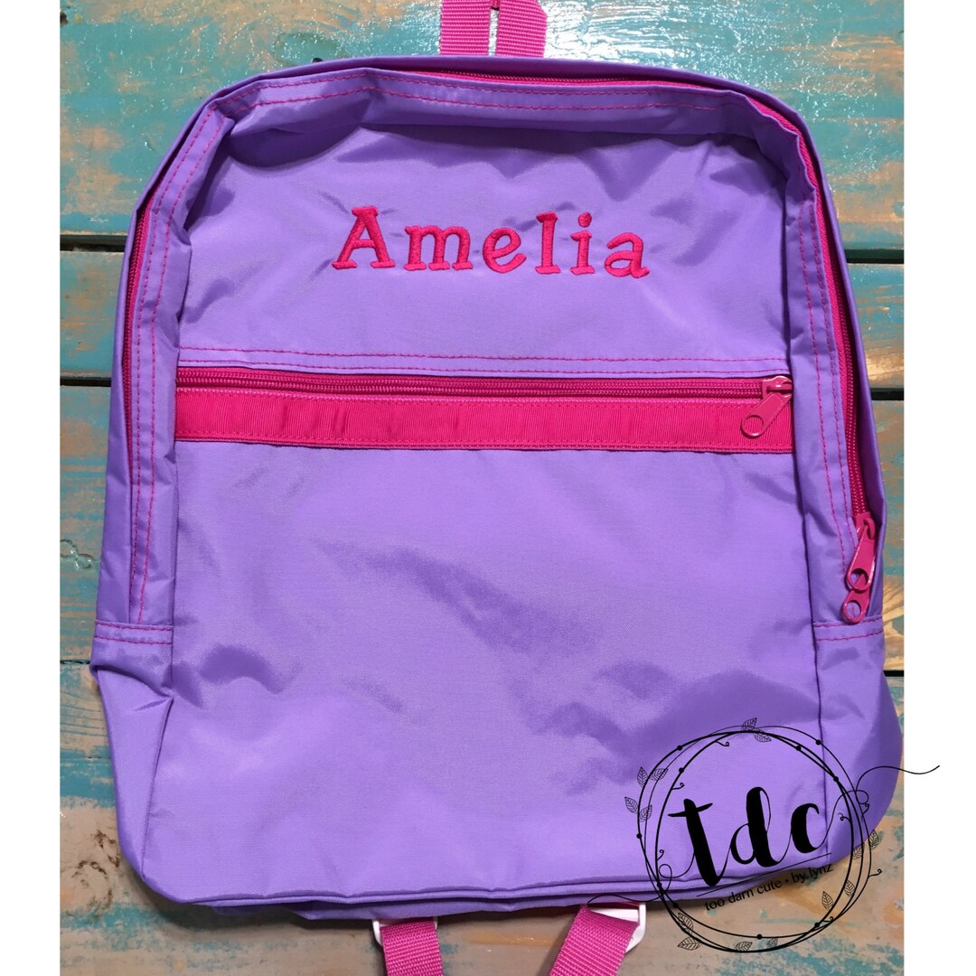 Backpack Personalized Machine Embroidery Etsy