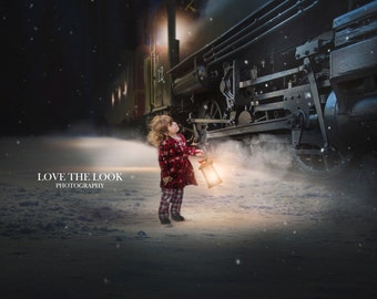 POLAR EXPRESS BELIEVE Digital Backdrop