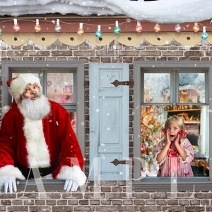 Santa Surprise Window Digital Backdrop