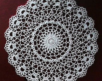 HANDMADE Lace Crochet Colored DOILY #31 - Round Doily Table Center - Home Decor- Wall Decoration + GIFT