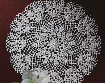 HANDMADE Lace Crochet Colored DOILY #36 - Round Doily Table Center - Home Decor- Wall Decoration + GIFT