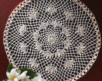 HANDMADE Lace Crochet Colored DOILY #101 - Round Doily Table Center - Home Decor- Wall Decoration + GIFT