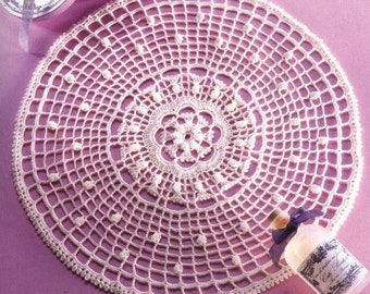 Dentelle Artisanale Crochet Coloré DOILY #48 - Centre de Table Ronde Huileuse - Décoration Intérieure - Décoration Murale + CADEAU