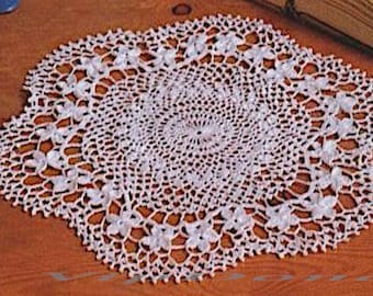 HANDMADE Lace Crochet Colored DOILY #107 - Napperon rond Centre de table - Décoration d'intérieur - Décoration murale + CADEAU