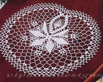 HANDMADE Lace Crochet Colored DOILY #109 - Round Doily Table Center - Home Decor- Wall Decoration + GIFT