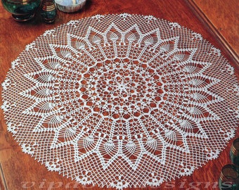 HANDMADE Lace Crochet Colored DOILY #40 - Round Doily Table Center - Home Decor- Wall Decoration + GIFT