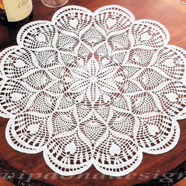 Lace Crochet Doily Pattern #110 - Round Doily Table Center - Home Decor - PDF Instant Digital Download - English Spanish Description