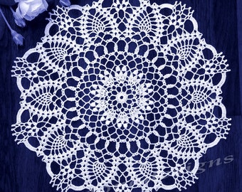 Lace Crochet Doily Pattern #14 - Round Doily Table Center - Home Decor - PDF Instant Digital Download - English Spanish Description