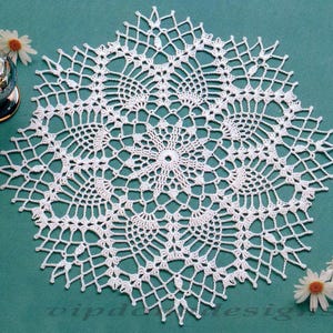 Lace Crochet Doily Pattern #32 - Round Doily Table Center - Home Decor - PDF Instant Digital Download - English Spanish Description