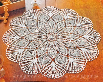 Lace Crochet Doily Pattern #35 - Round Doily Table Center - Home Decor - PDF Instant Digital Download - English Spanish Description