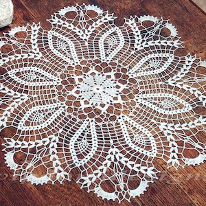 Lace Crochet Doily Pattern #12 - Round Doily Table Center - Home Decor - PDF Instant Digital Download - English Spanish Description